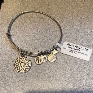 Alex and Ani Silver Charm Bracelet. ‘New Beginnings’